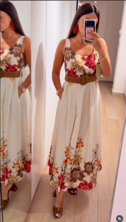 Model in a floral maxi dress, Watermellon Concept Store